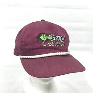 VTG Gator Ropers Embroidered Purple Rope Accent Trucker Strapback Cap Hat